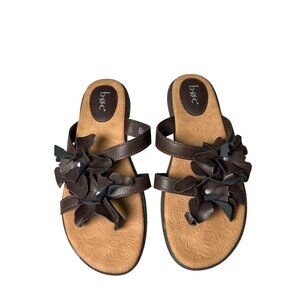 BOC Born Concept Brown Floral Sandals Women's Size 9 Cushioned Footbed Support